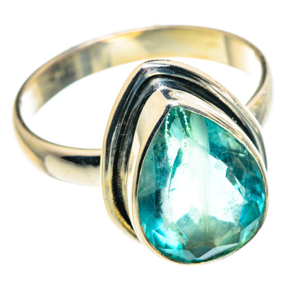 Blue Fluorite Rings handcrafted by Ana Silver Co - RING91433