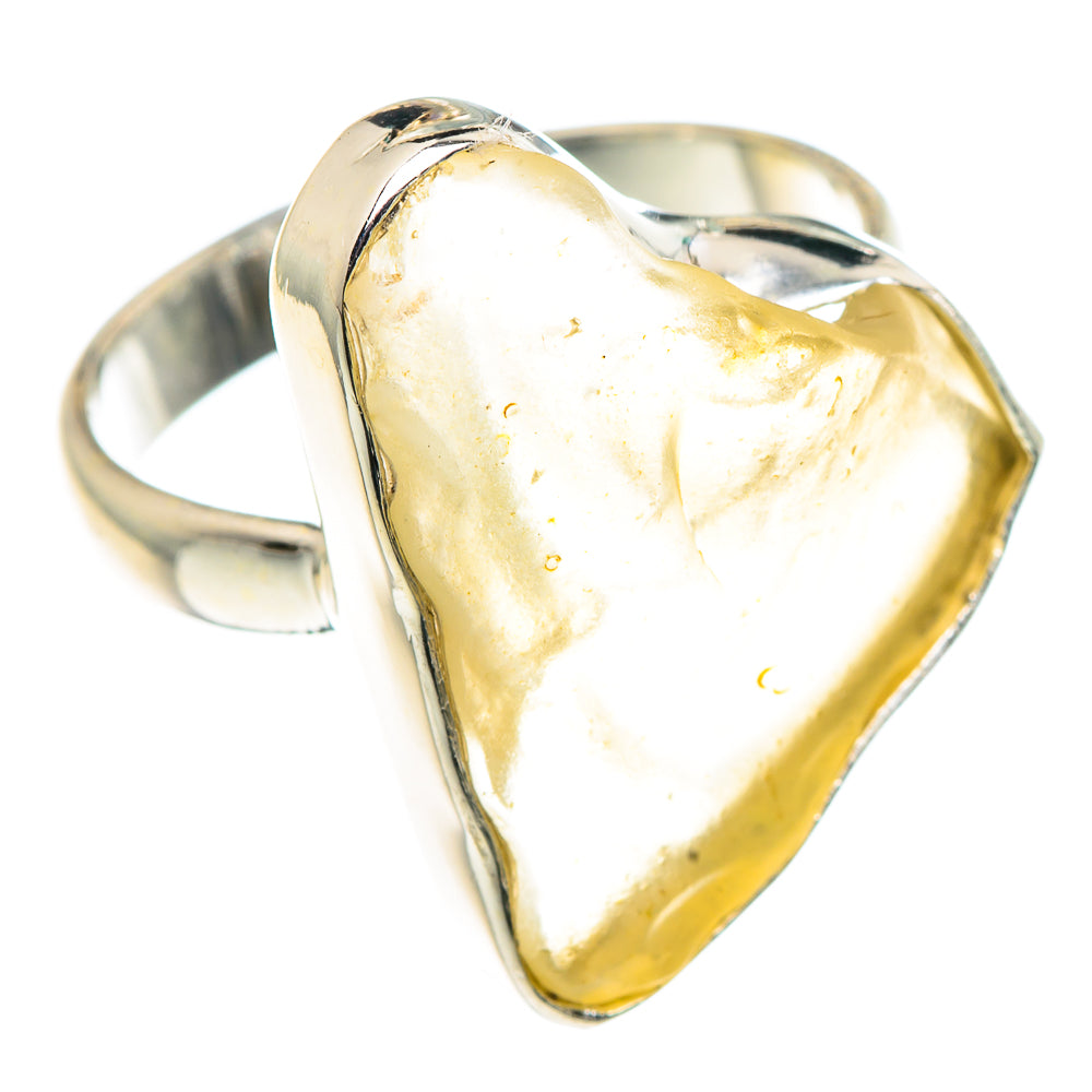 Libyan Desert Glass Rings handcrafted by Ana Silver Co - RING91434 - Photo 2