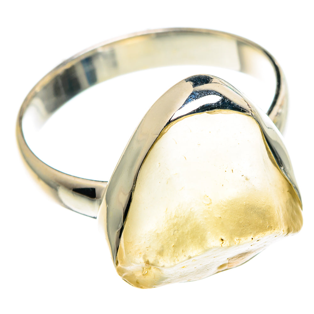 Libyan Desert Glass Rings handcrafted by Ana Silver Co - RING91435 - Photo 2