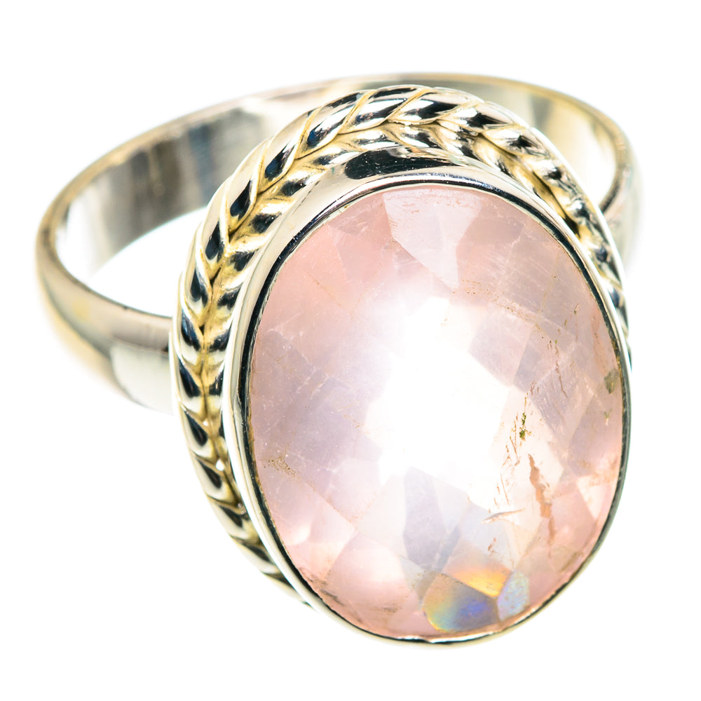 Rose Quartz Rings handcrafted by Ana Silver Co - RING91437