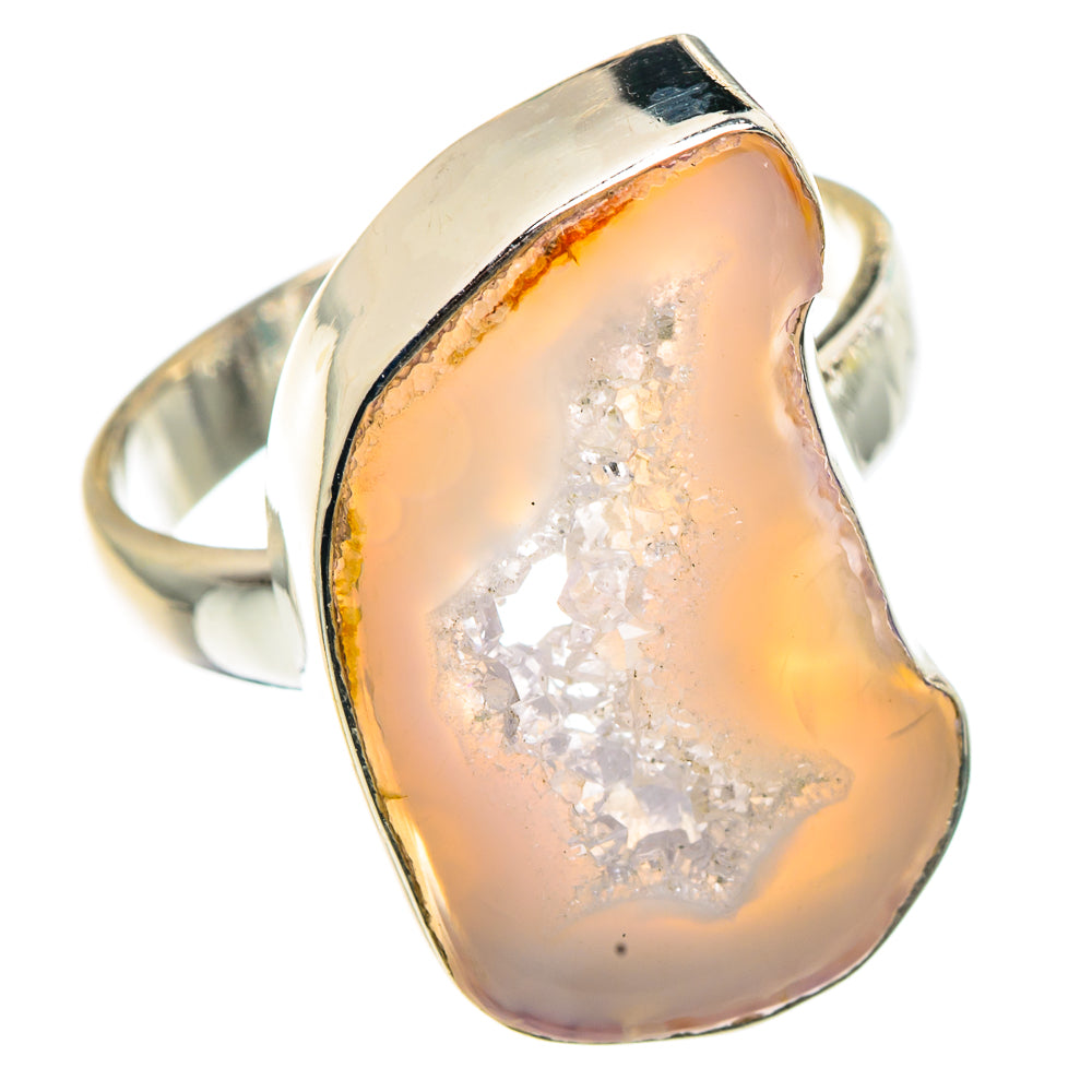 White Geode Slice Rings handcrafted by Ana Silver Co - RING91445