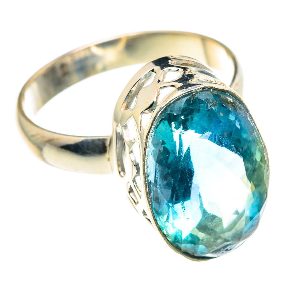 Blue Fluorite Rings handcrafted by Ana Silver Co - RING91446