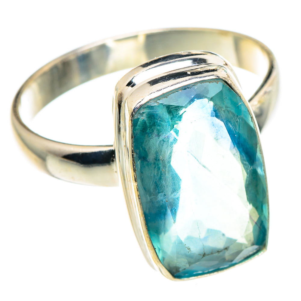 Blue Fluorite Rings handcrafted by Ana Silver Co - RING91447
