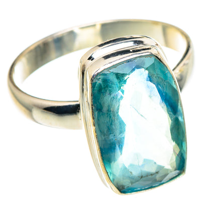 Blue Fluorite Rings handcrafted by Ana Silver Co - RING91447