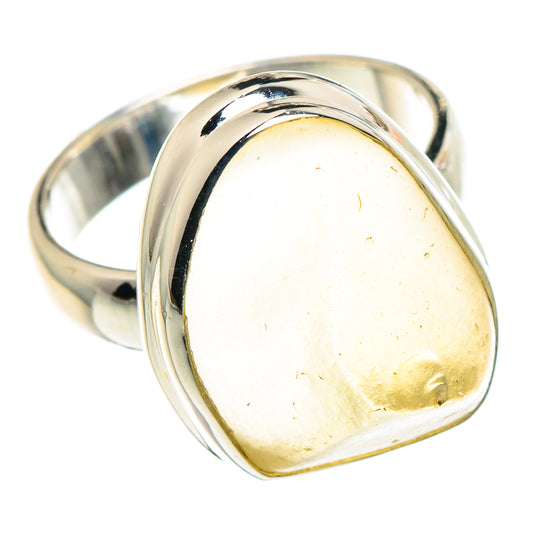 Libyan Desert Glass Rings handcrafted by Ana Silver Co - RING91458