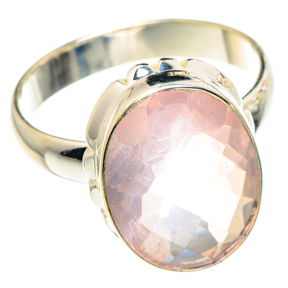 Rose Quartz Rings handcrafted by Ana Silver Co - RING91460
