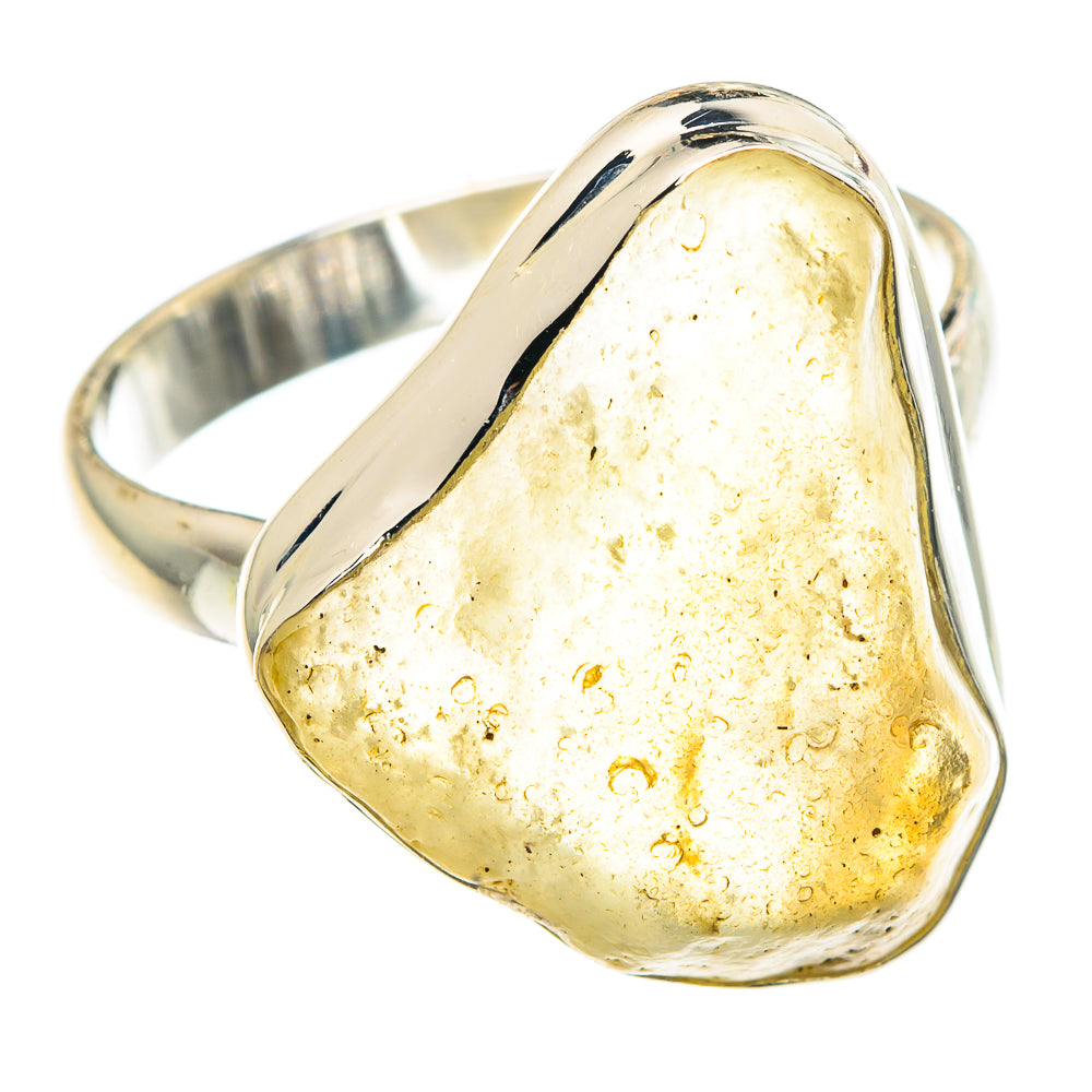 Libyan Desert Glass Rings handcrafted by Ana Silver Co - RING91480 - Photo 2