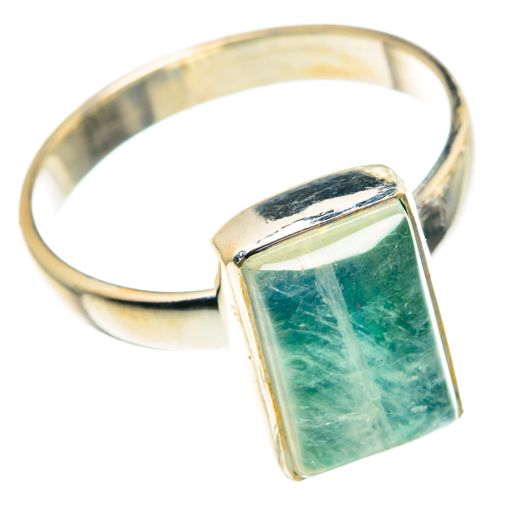 Green Moonstone Rings handcrafted by Ana Silver Co - RING91496