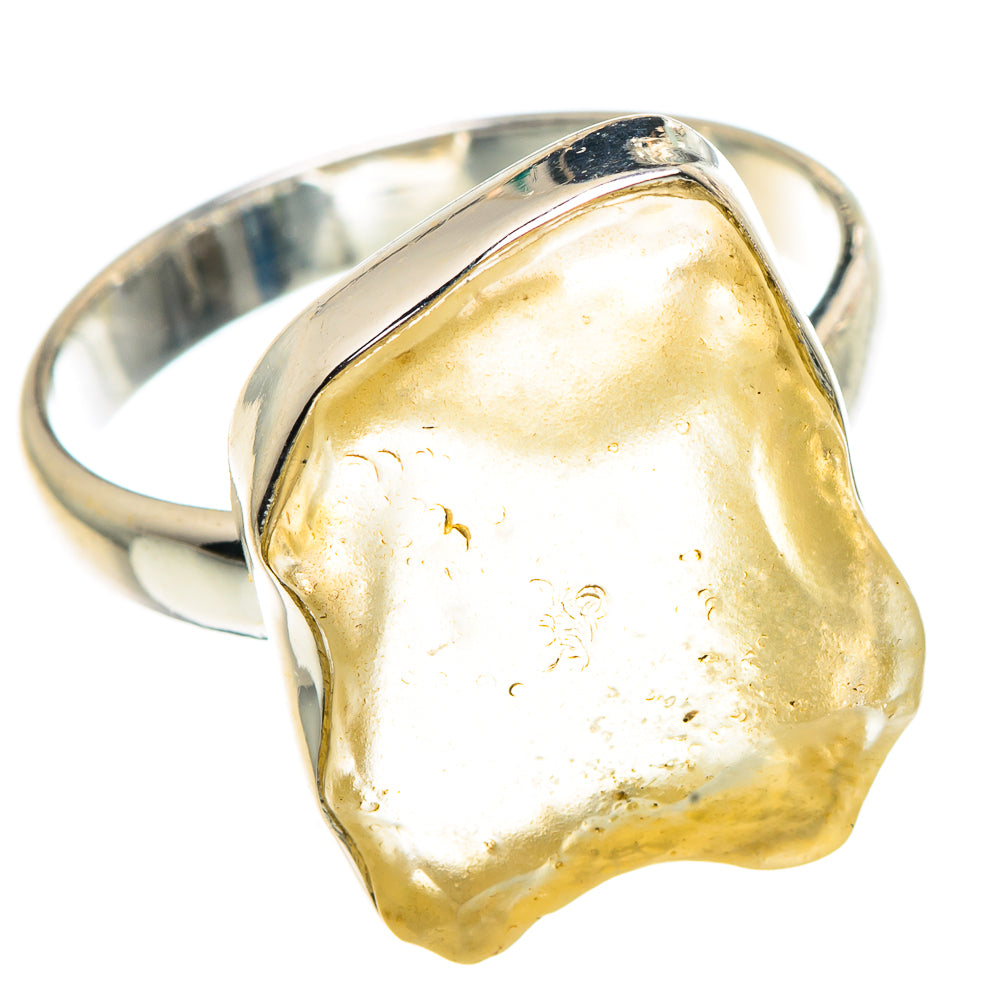 Libyan Desert Glass Rings handcrafted by Ana Silver Co - RING91499 - Photo 2