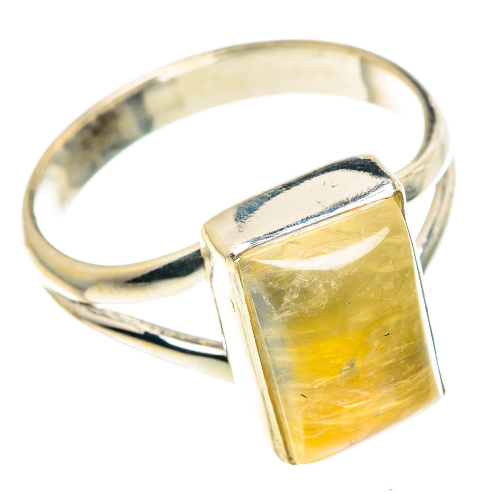 Yellow Moonstone Rings handcrafted by Ana Silver Co - RING91507