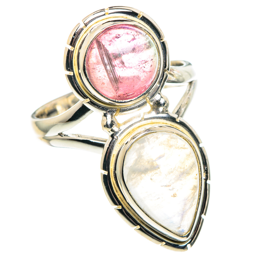 Rainbow Moonstone Rings handcrafted by Ana Silver Co - RING91517