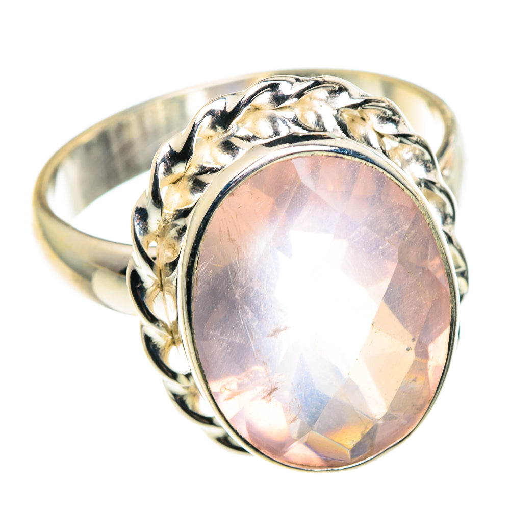 Rose Quartz Rings handcrafted by Ana Silver Co - RING91518