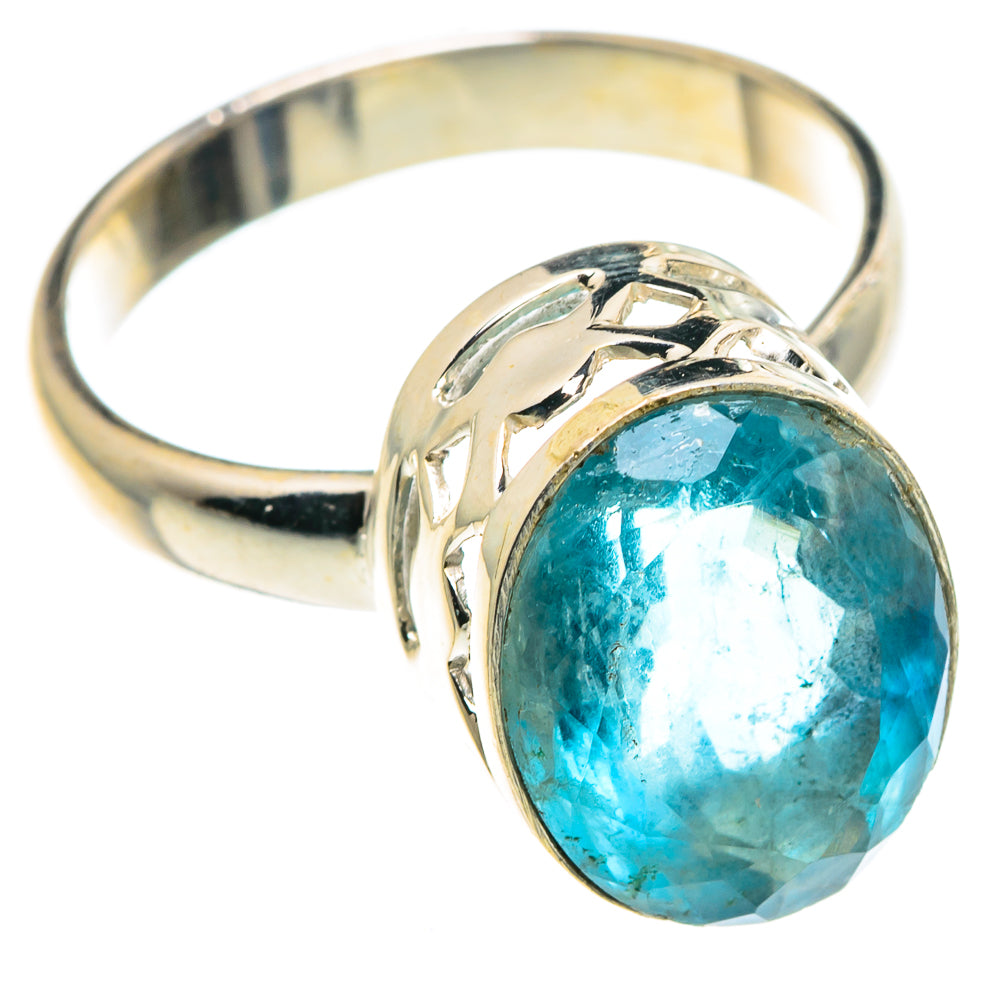 Blue Fluorite Rings handcrafted by Ana Silver Co - RING91525