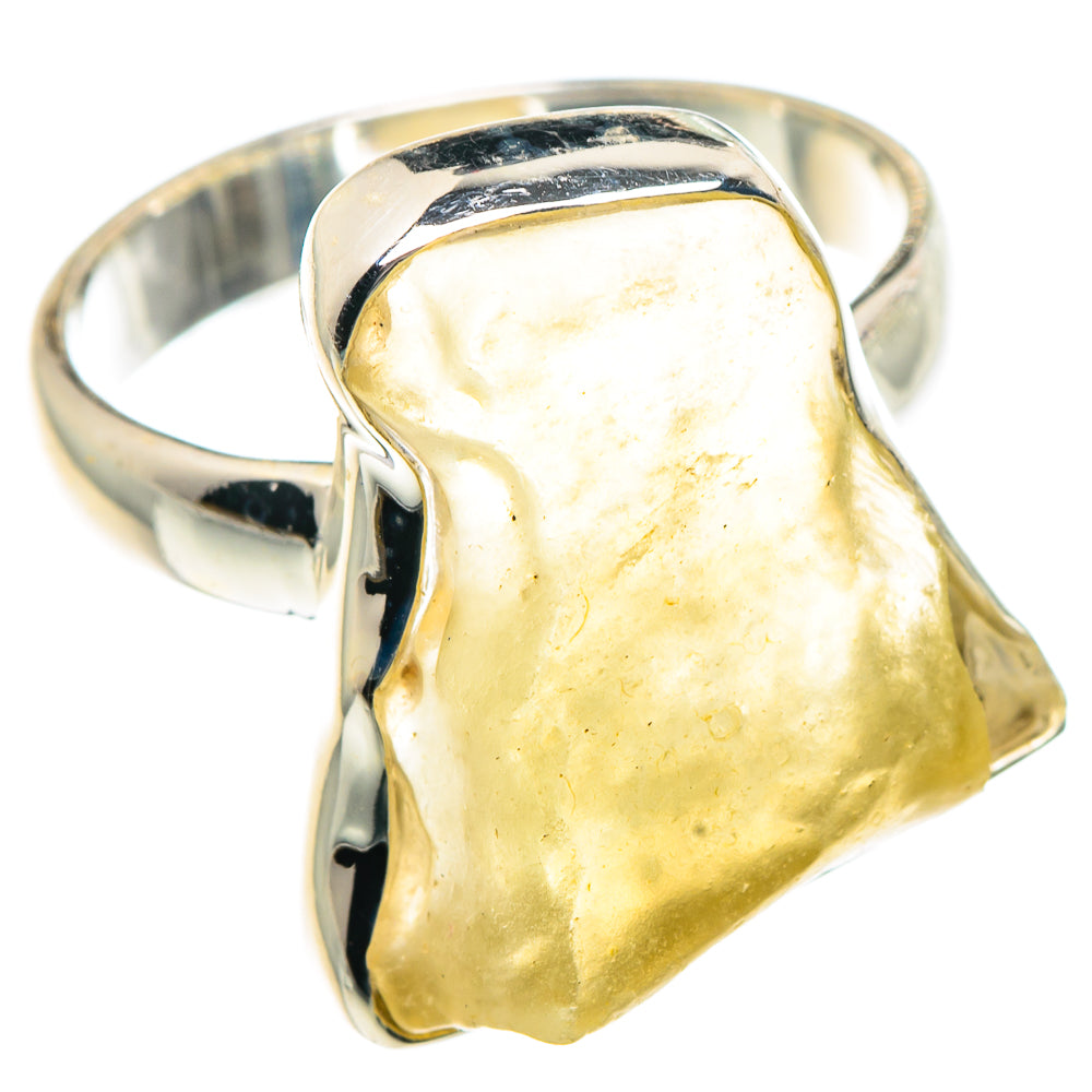 Libyan Desert Glass Rings handcrafted by Ana Silver Co - RING91529 - Photo 2