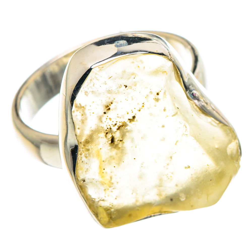 Libyan Desert Glass Rings handcrafted by Ana Silver Co - RING91530 - Photo 2