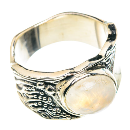 Rainbow Moonstone Rings handcrafted by Ana Silver Co - RING91536