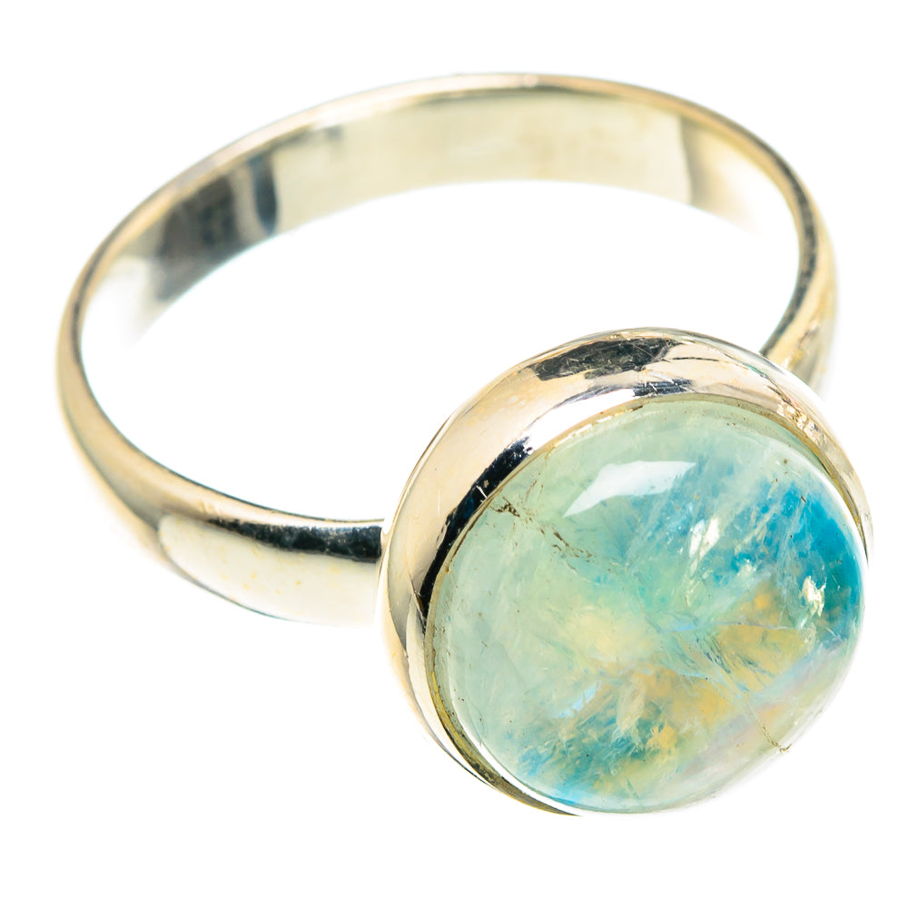 Rainbow Moonstone Rings handcrafted by Ana Silver Co - RING91541