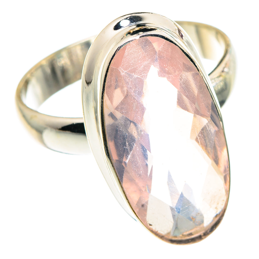 Rose Quartz Rings handcrafted by Ana Silver Co - RING91553