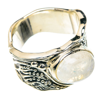 Rainbow Moonstone Rings handcrafted by Ana Silver Co - RING91562