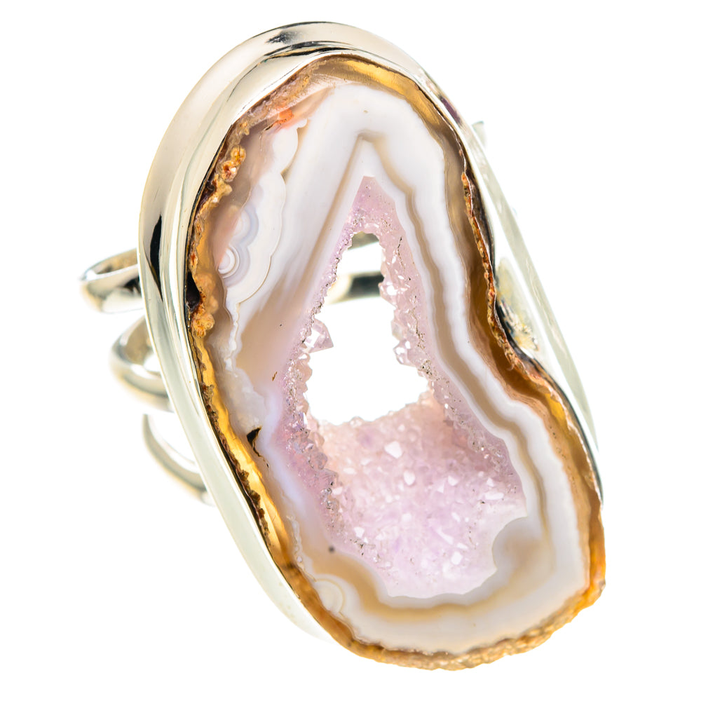 White Geode Slice Rings handcrafted by Ana Silver Co - RING91564