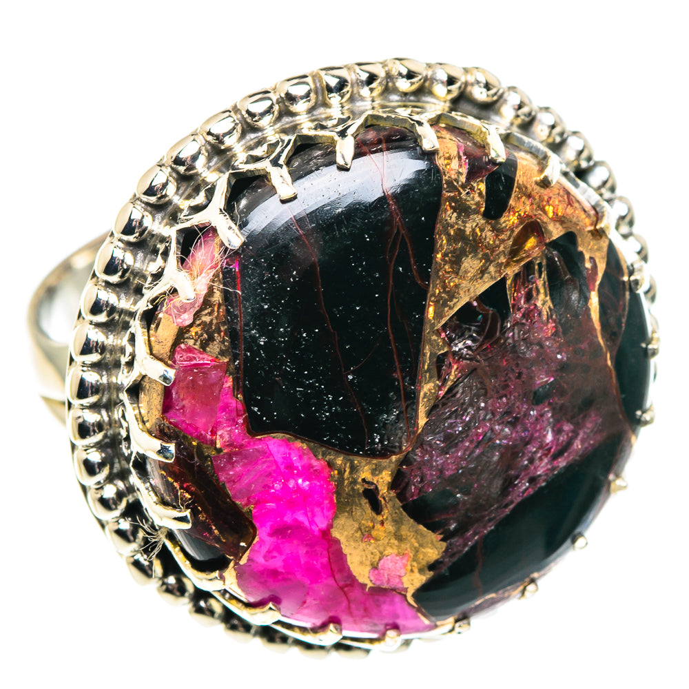 Purple Copper Composite Turquoise Rings handcrafted by Ana Silver Co - RING91605