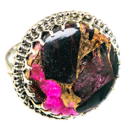 Purple Copper Composite Turquoise Rings handcrafted by Ana Silver Co - RING91605