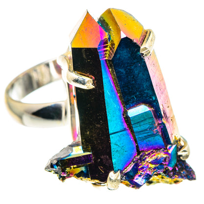 Titanium Sunshine Druzy Rings handcrafted by Ana Silver Co - RING91608