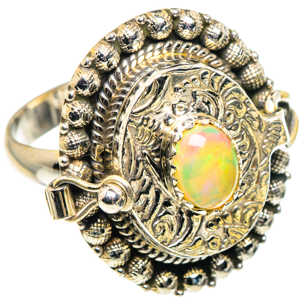Sterling silver opal ring, size 11.5, detailed rope border and oval opal center