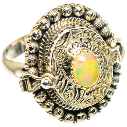 Sterling silver opal ring, size 11.5, detailed rope border and oval opal center