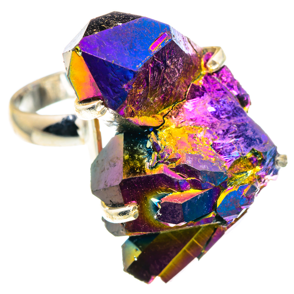 Titanium Sunshine Druzy Rings handcrafted by Ana Silver Co - RING91643