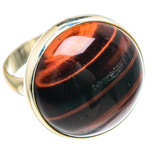 Red Tiger Eye Rings handcrafted by Ana Silver Co - RING91657