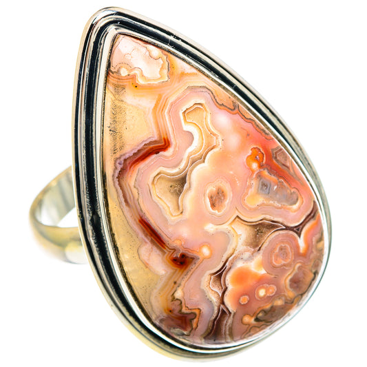 Crazy Lace Agate Rings handcrafted by Ana Silver Co - RING91659
