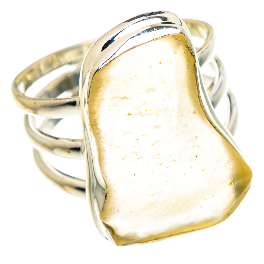 Libyan Desert Glass Rings handcrafted by Ana Silver Co - RING91666