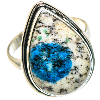 K2 Blue Azurite Rings handcrafted by Ana Silver Co - RING91685