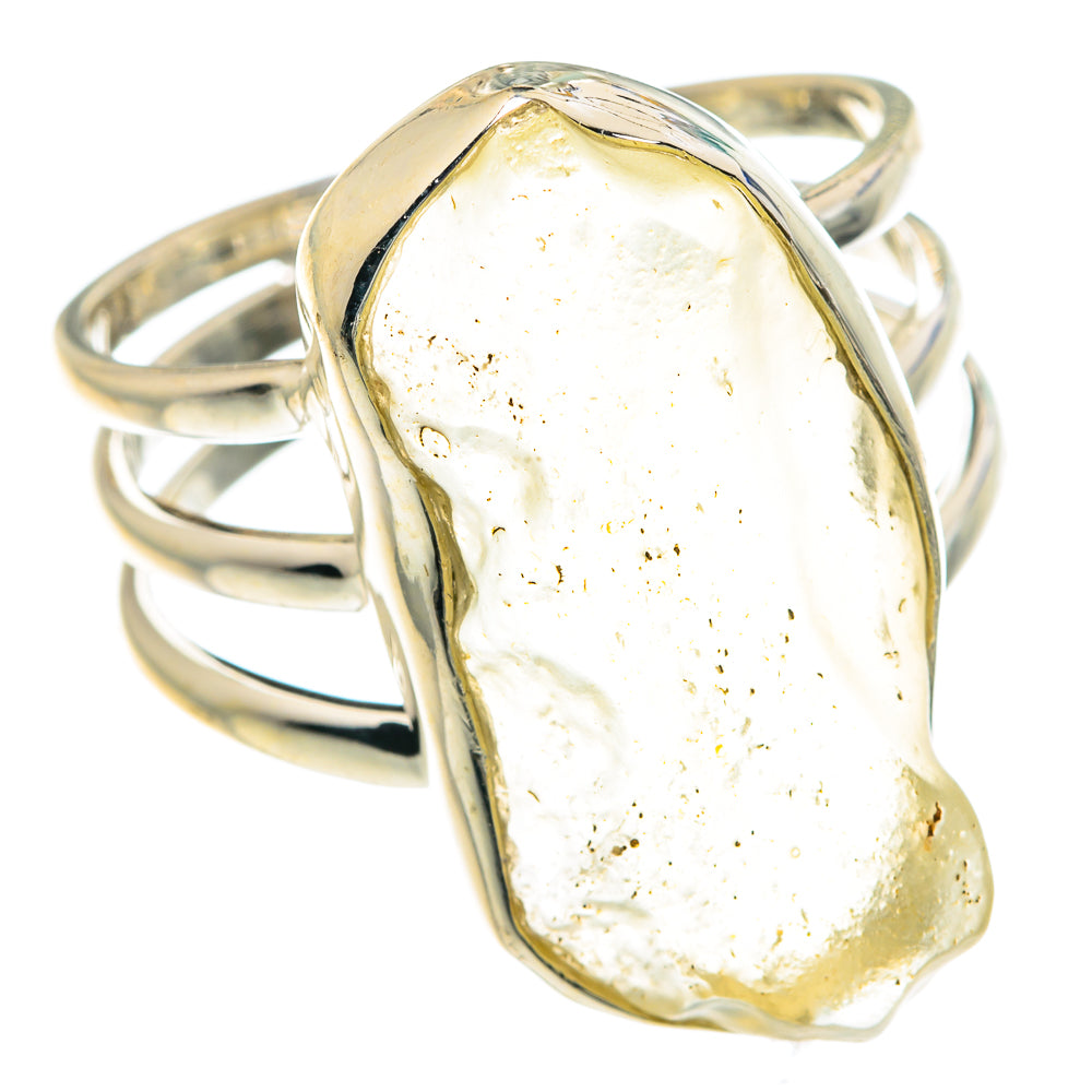 Libyan Desert Glass Rings handcrafted by Ana Silver Co - RING91725 - Photo 2