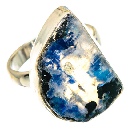 Rainbow Moonstone Rings handcrafted by Ana Silver Co - RING91756