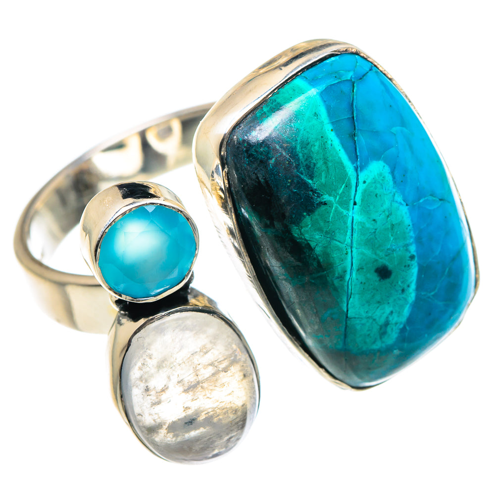 Chrysocolla Rings handcrafted by Ana Silver Co - RING91807