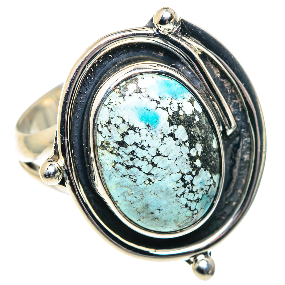 Tibetan Turquoise Rings handcrafted by Ana Silver Co - RING91809
