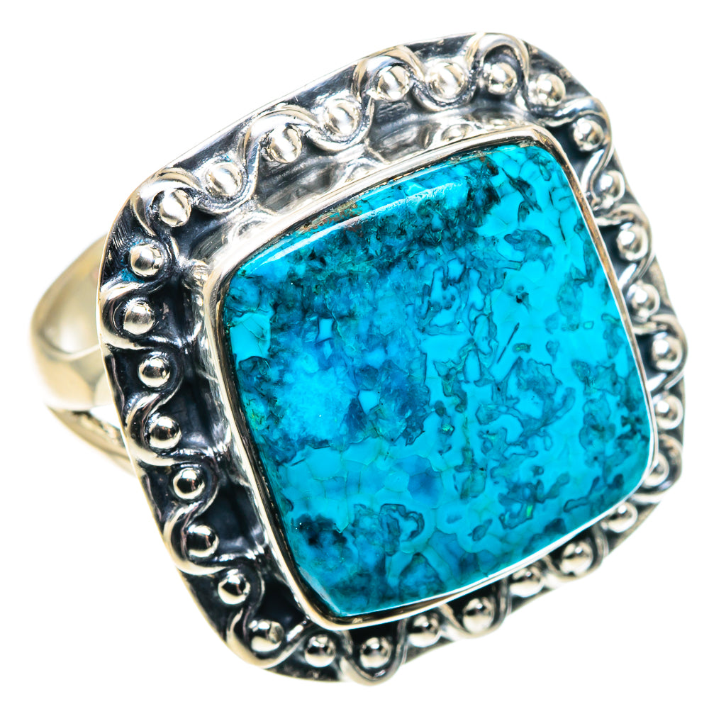 Chrysocolla Rings handcrafted by Ana Silver Co - RING91810