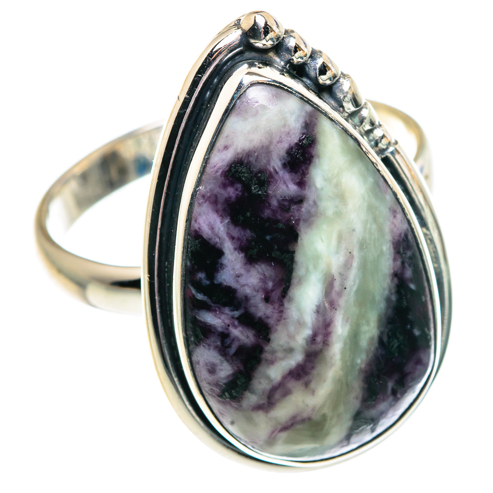 Chevron Amethyst Rings handcrafted by Ana Silver Co - RING91827