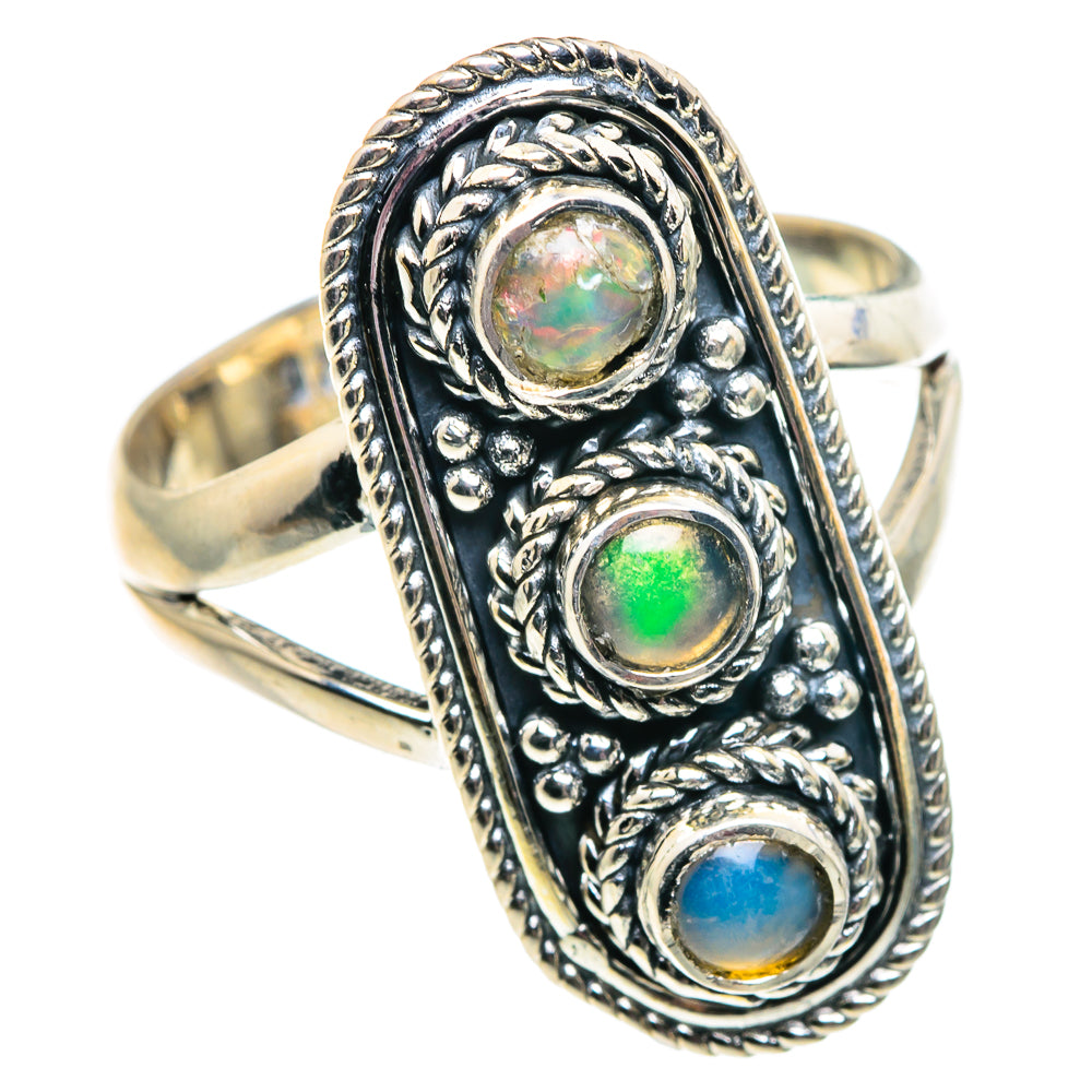 Ethiopian Opal Rings handcrafted by Ana Silver Co - RING91834