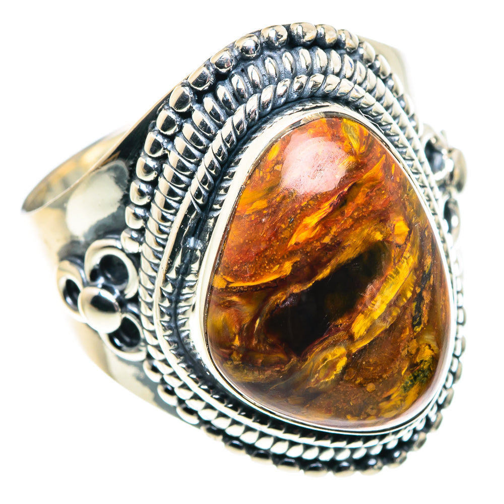 Golden Pietersite Rings handcrafted by Ana Silver Co - RING91848