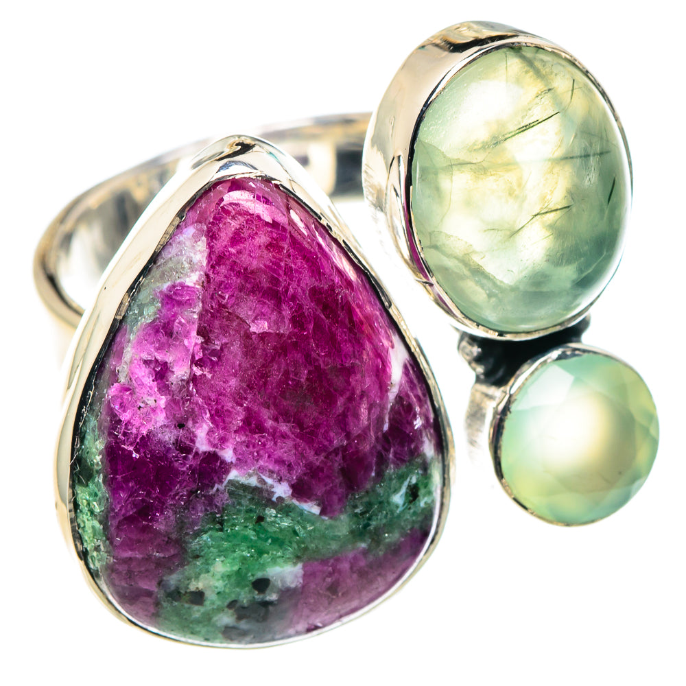 Ruby Zoisite Rings handcrafted by Ana Silver Co - RING91858