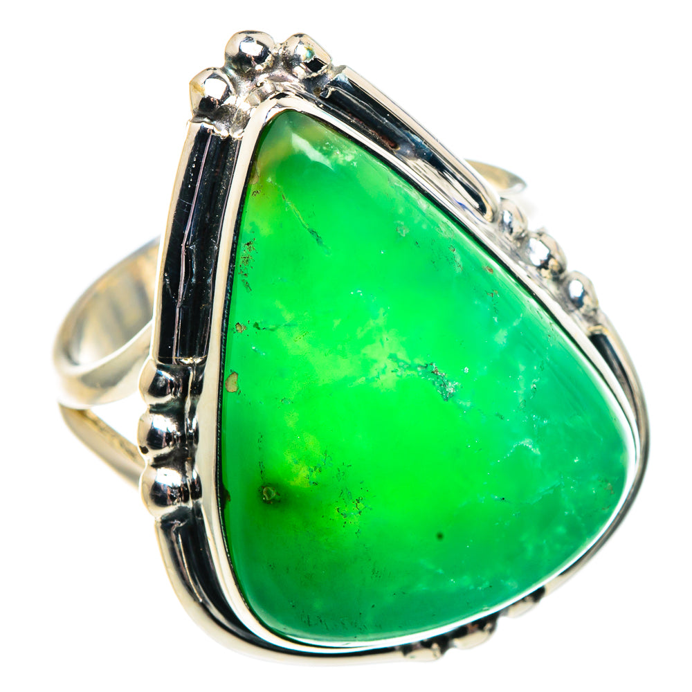 Chrysoprase Rings handcrafted by Ana Silver Co - RING91872