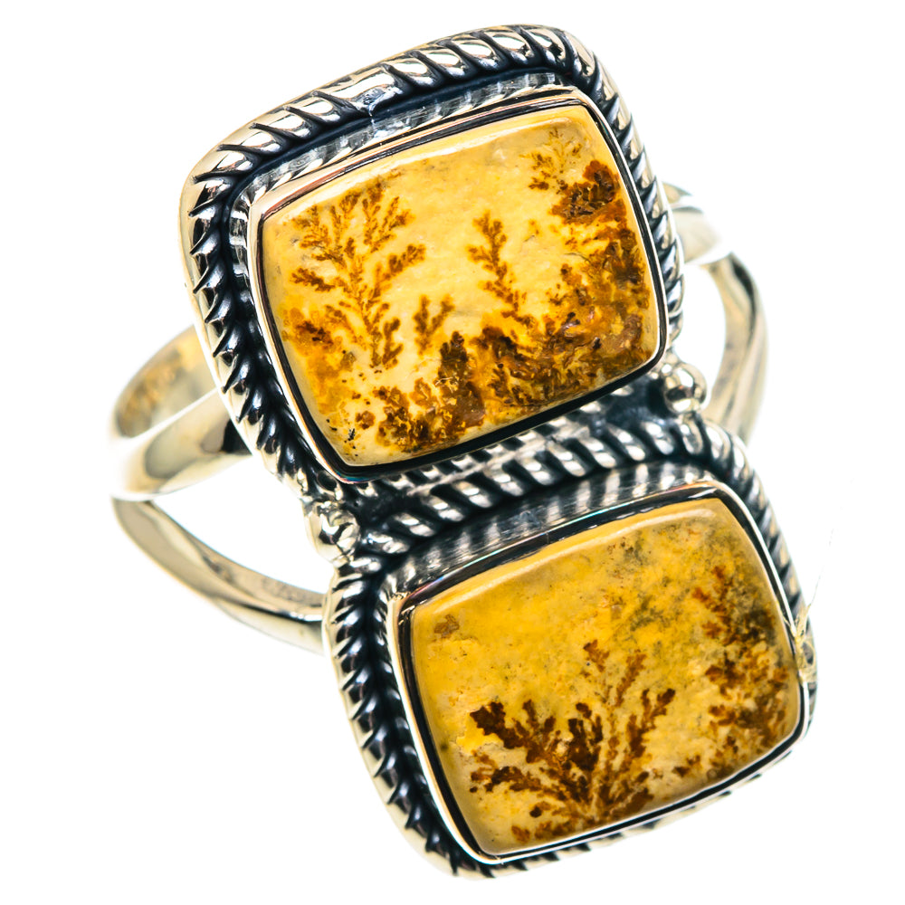Germany Psilomelane Dendrite Rings handcrafted by Ana Silver Co - RING91873