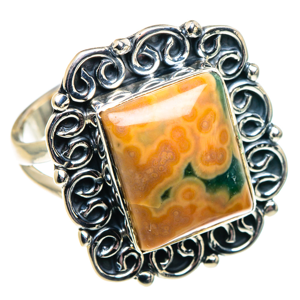 Ocean Jasper Rings handcrafted by Ana Silver Co - RING91874