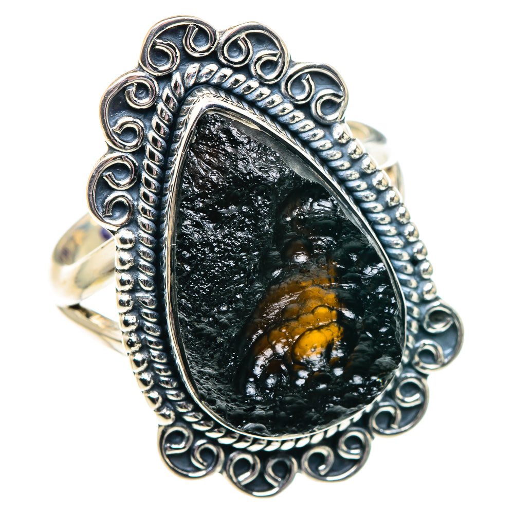 Tektite Rings handcrafted by Ana Silver Co - RING91881 - Photo 2