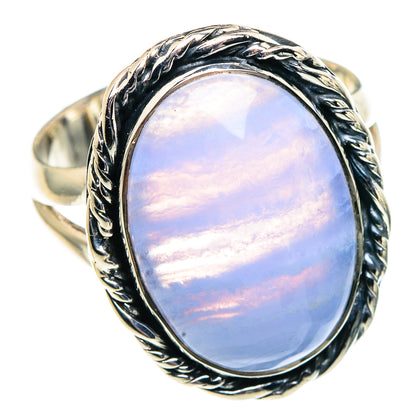 Blue Lace Agate Rings handcrafted by Ana Silver Co - RING91882