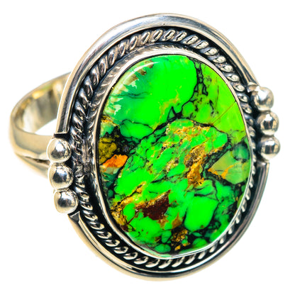 Gaspeite Rings handcrafted by Ana Silver Co - RING91896