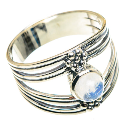 Rainbow Moonstone Rings handcrafted by Ana Silver Co - RING91908